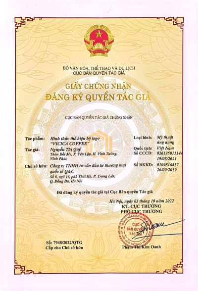 Chứng nhận bản quyền thương hiệu
